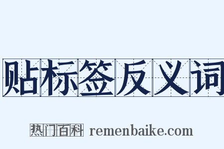 贴标签反义词是什么意思的图片